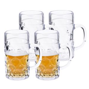 DEPA Bierpul/bierglas - 8x - transparant - onbreekbaar kunststof - 500 ml -