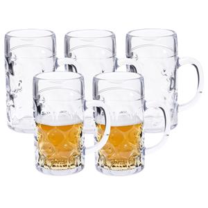 DEPA Bierpul/bierglas - 50x - transparant - onbreekbaar kunststof - 500 ml -