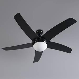 QAZQA Deckenventilator schwarz mit Fernbedienung - Cool 52