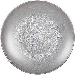 Clayre & Eef Servies Dinerbord Ø 27*3 cm Grijs Keramiek Eetbord Grijs Eetbord