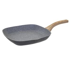 5Five grillpan/koekenpan - aluminium - geschikt voor alle warmtebronnen - 29 x 47 x 5.5 cm -