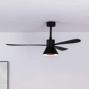 FARO BARCELONA Deckenventilator Amelia Cone, LED-Leuchte, schwarz