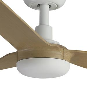 FARO BARCELONA Deckenventilator Punt M, DC, weiß/Holz hell