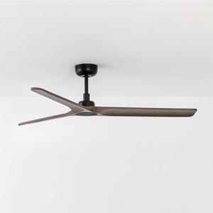 FARO BARCELONA Deckenventilator Heywood M DC, schwarz/Holz dunkel