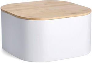 Zeller Present Brotkasten, Metall, (1-tlg), mit Bambusdeckel