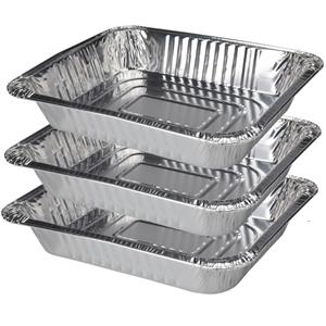 BBQ Collection Set van 6x stuks barbecue bereidingsbakken vierkant 33 x 32 cm -