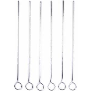 Benson BBQ/barbecue spiezen/vleespennen - 18st - van metaal - 28 cm -