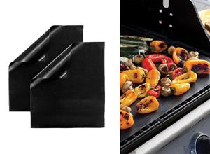 Gusta. BBQ grill matten zwart - set 2 stuks