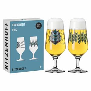 Ritzenhoff Bierglas 2er-Set Brauchzeit F23, Kristallglas, Made in Germany