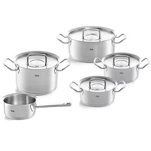 Fissler Original Profi Collection Pannenset Downdraft met Steelpan en RVS Deksels, 5-delig