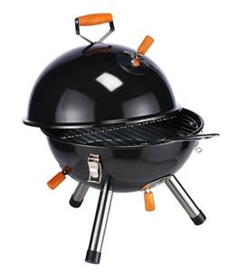 SPETEBO Holzkohlegrill Mini Kugelgrill schwarz - 45 x 30 cm - Picknick