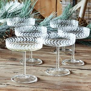 Loberon Champagneglas set van 6 Macomb