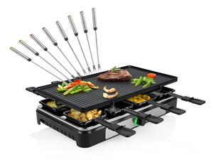 Setpoint Raclette, 1400 W, Gerät für 2-8 Personen Tischgrill wendbare Grillplatte Teppanyaki