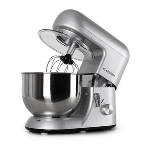 Klarstein Küchenmaschine Bella Argentea, 1200 W, 5.2 l Schüssel, Knetmaschine Teigmaschine Teigknetmaschine Rührmaschine Standmixer