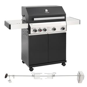 TAINO Gasgrill  BLACK 4+1 Set mit Drehspieß