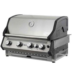 Proregal Gasgrill Einbaugasgrill Free S-410 mit 4 Haupt- & Heckbrenner inkl. Rostheber