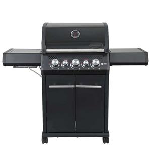 Proregal Gasgrill Gasgrill S-318 Blackline mit 3 Hauptbrenner + 3-teiliges Zubehörpaket