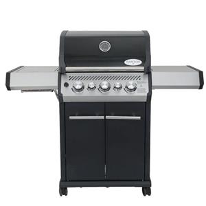 Proregal Gasgrill Gasgrill S-318 Schwarz mit 3 Hauptbrenner + 3-teiliges Zubehörpaket