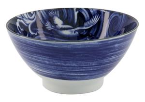Tokyo Design Studio  Japonism Crane - Ramen Kom - Blauw - 17.8x8.8cm 1000ml