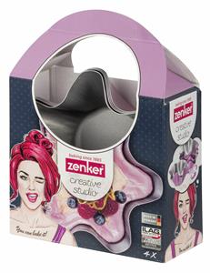 Zenker Backform Backförmchen 4er Set gewellt Brioche 16cm Rosa Creative Zenker 7473