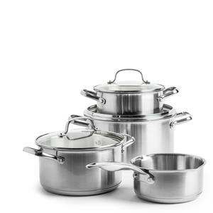 Coppens Dagelijkse kost set 4 delig kookpan 18-20-24cm, steelpan 16cm