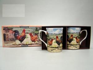 Leonardo Collection Haan en Hen mokken set
