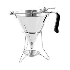Royal Catering Trechter - 1.8 L - Roestvrij staal - 3 vultips - standaard met lekbak