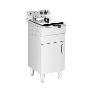 Royal Catering Elektrische friteuse - 13 L - 5.000 W - aftapkraan - koude zone - met onderkast