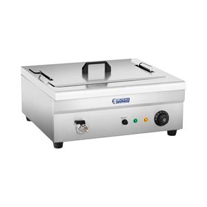 royalcatering Fettbackgerät Donut Berliner 18L Tischgerät Backgerät Friteuse Backwaren 230 V - Silbern