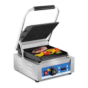Royal Catering Contactgrill - geribbeld- timer - 1.800 w