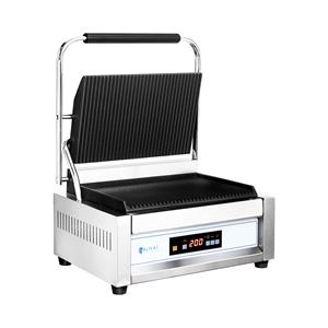 royalcatering Kontaktgrill 2.200 W 50-300 °C obere Platte: 33 x 21, untere Platte: 34 x 23 cm - Silbern