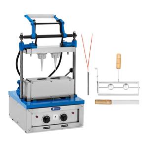 royalcatering Royal Catering - Waffeleisen für Eiswaffeln 100 - 120 Waffeln/h 74 x 124 mm 2400 w - Blau