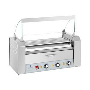 Royal Catering - Hot Dog Grill 2 Zonen Edelstahl Rollengrill Würstchengrill 5 Rollen 1.420 w