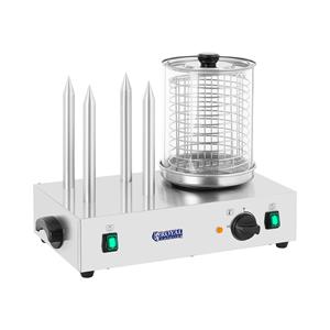 Würstchenwärmer 1100W Hot Dog Gerät Hotdog Maker Wurstwärmer Edelstahl Toaster - Silbern