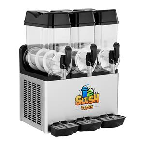 Slush Maschine Slushmaschine Eismaschine Gastronomie 3 x 12 Liter Royal Catering Weiß