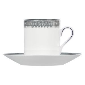 WEDGWOOD  Vera Wang Lace Platinum - Espressokop&schotel 0,08l