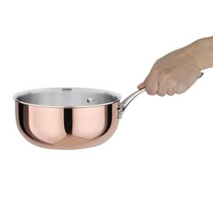 Vogue Triwall koperen inductie sauteuse conisch 20cm