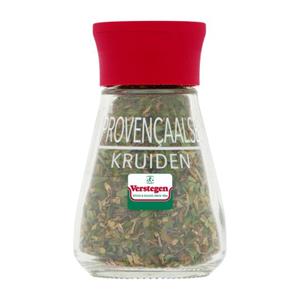 Deze Provencaalse kruiden van  bestaan uit basilicum, tijm, oregano, rozemarijn, peterselie en dragon.