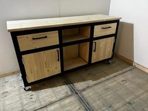 Het Steigerhouthuis Steigerhouten Buitenkeuken Woody - 180 x 60 x 100 cm