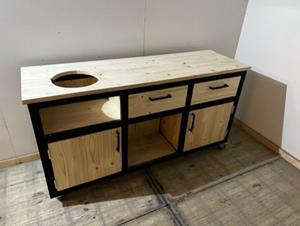 Het Steigerhouthuis Steigerhouten Buitenkeuken Woody Kamado - 170 x 60 x 100 cm