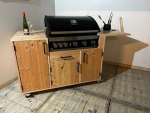 Het Steigerhouthuis Steigerhouten Buitenkeuken Douglas Cooper Extra + Grandhall Maxim G5 BBQ - 160 x 70 x 100 cm