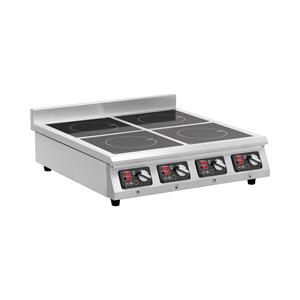 Royal Catering Inductiekookplaat - 4 x 20 cm - 10 niveaus - Timer - 77 x 70 x 25.5 cm - 