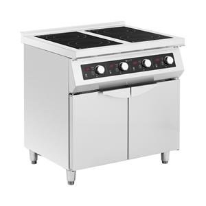 Royal Catering Inductiekookplaat - 17000 W - 4 kookoppervlakken - {{warmte_temperatuur_508_temp}} °C - Opbergruimte - Koninklijke Horeca