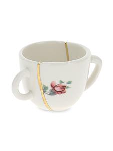 Seletti Theekopje met gebarsten detail - Wit