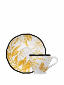 Gucci Koffiekop en schotel set - Wit