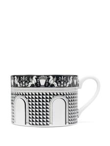 Fornasetti Set van zes theemokken - Wit