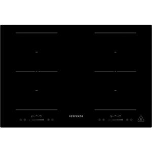RESPEKTA Flex-Induktions-Kochfeld Rahmenlos KM8800IF-28, Einbaukochfeld mit 4 Platten, 9 Leistungsstufen,Touch Control, 77 cm
