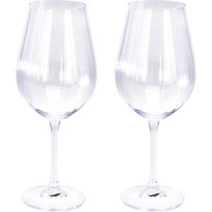 2x Witte wijn glazen 52 cl/520 ml van kristalglas -