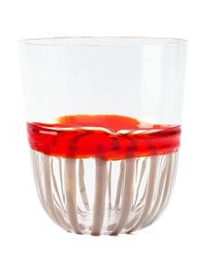 Carlo Moretti glas met streepdetail - Rood