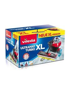 Vileda Bodenwischer-Set Ultramax XL Turbo Box (Set, 3-St., Stiel, extragroßer Wischbezug, Powerschleuder und Fußpeda), ideal für große Flächen